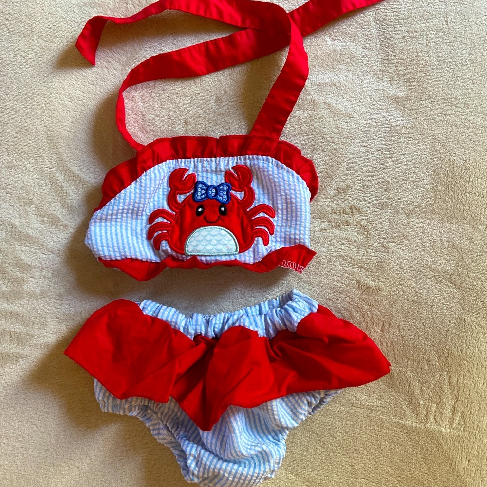 Seersucker Crab Swimsuit
